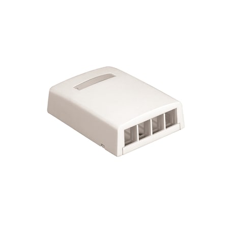 Panduit 4-PORT SURFACE MOUNT UNLOADED, NET KEY, OFF WHITE NK4BXIW-AY